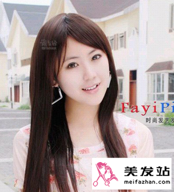 优雅淑女斜刘海直发