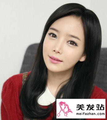自然乌黑中长发青春活力