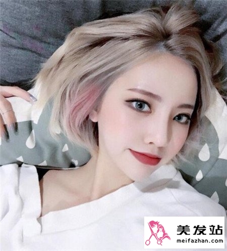 线条lob染发效果