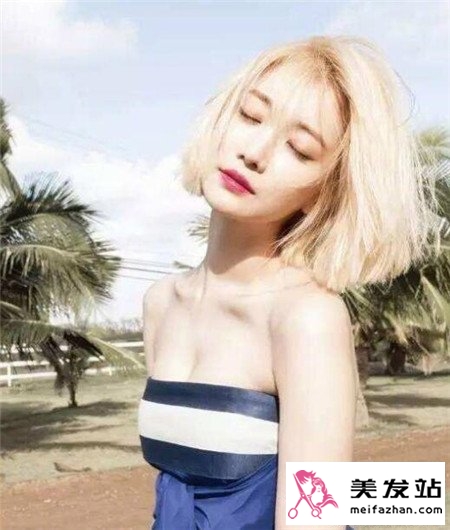 线条lob染发效果
