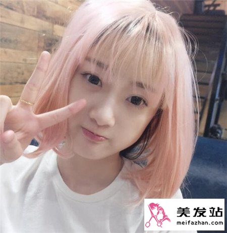 樱花粉染发效果