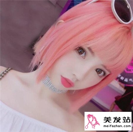 樱花粉染发效果