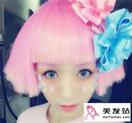 樱花粉染发效果