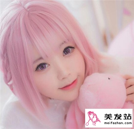 樱花粉染发效果