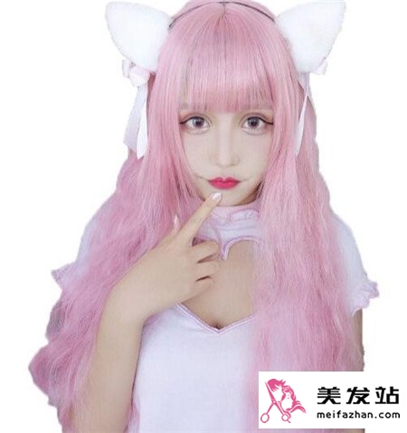 樱花粉染发效果
