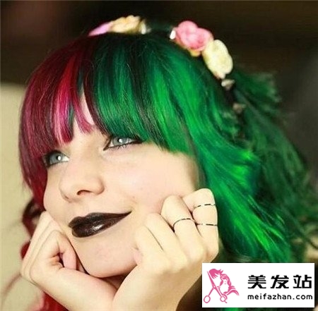 阴阳色头发