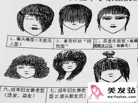 四川资阳中学禁止发型漫画