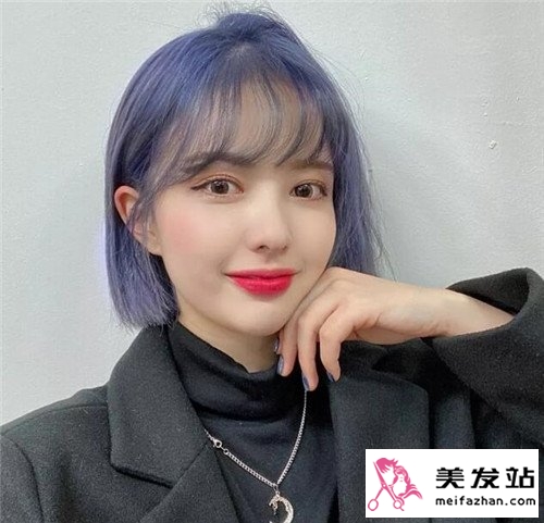 森系紫色发色