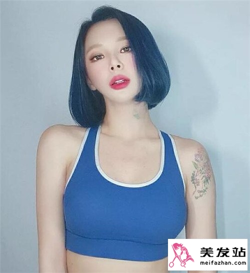 自然蓝色发色