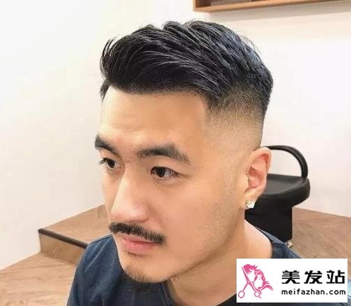 男士油头分边效果图