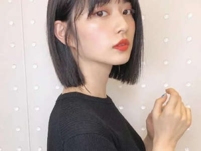 【直发短发】女生直发短发图片_直发短发编发