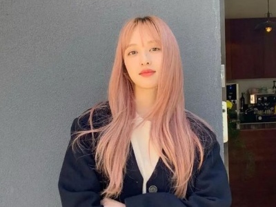 樱花粉染发效果图 唯美浪漫少女发色