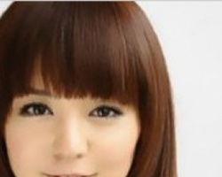 女生时尚齐刘海发型图