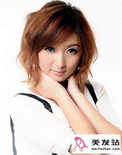 短发女生2014时尚烫发  女生流行烫发发型