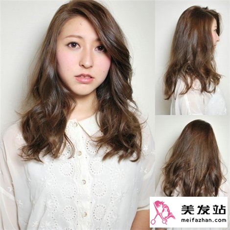 2014长发女生浪漫瘦脸烫发发型 时尚烫发轻松瘦脸