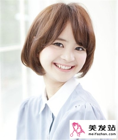 短发女生时尚烫染发型设计 简单干练短发清新显气质