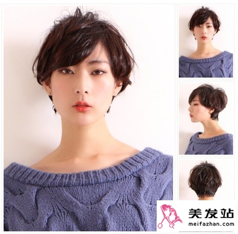 短发女生夏季清爽甜美发型 时尚短发俏丽修颜