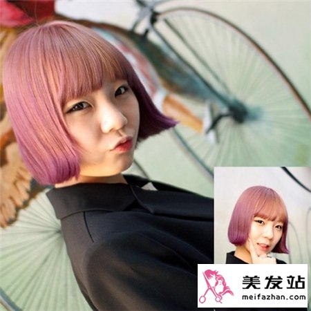 直发女生流行什么刘海发型 可爱减龄齐刘海最迷人