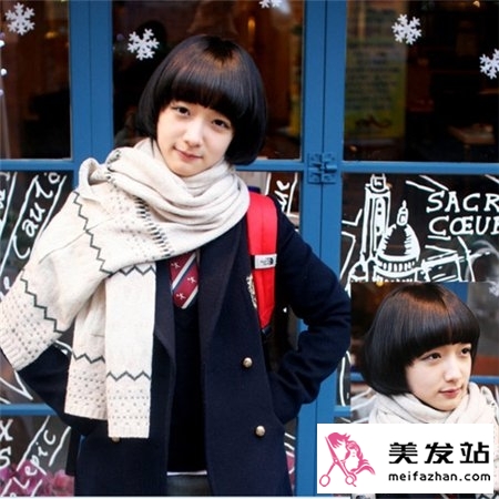 直发女生流行什么刘海发型 可爱减龄齐刘海最迷人