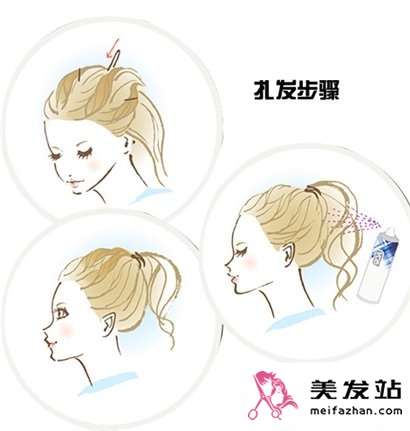 长卷发女生最新时尚扎发教程 打造时尚灵动女生