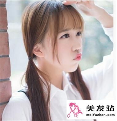 低马尾扎发图片