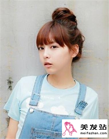 韩式甜美花苞头 甜美可爱美人范