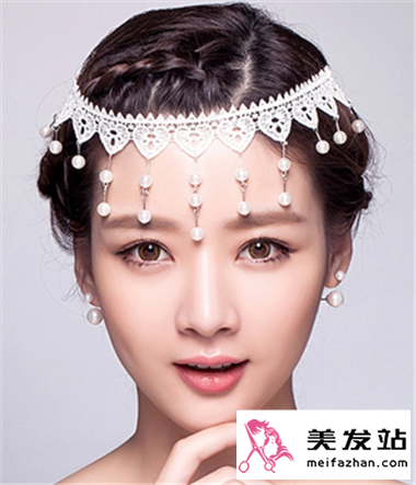 清新脱俗的浓烈古韵味露额盘发
