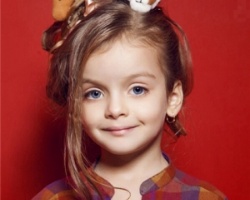 春节小女孩公主范儿扎发发型 小模特米兰库尔尼科娃发型学起来