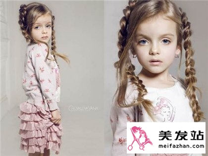 春节小女孩公主范儿扎发发型 小模特米兰库尔尼科娃发型学起来