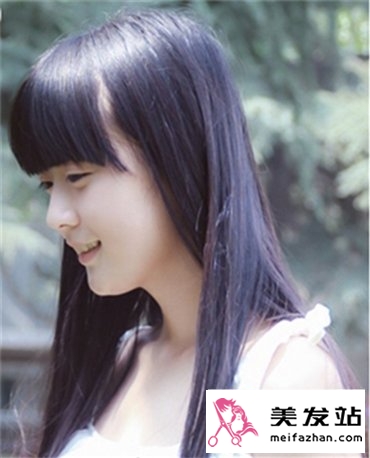 方脸女生显瘦直发 甜美清新淑女范