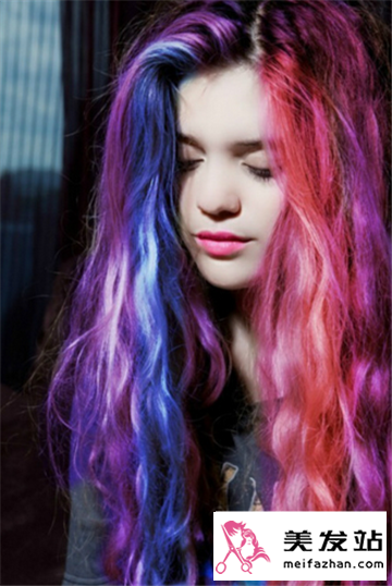 2015最新多色彩虹式挑染渐变色发型 五彩缤纷的时尚发型