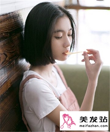 热荐女生清爽气质中短发发型 韩范十足的齐肩短发