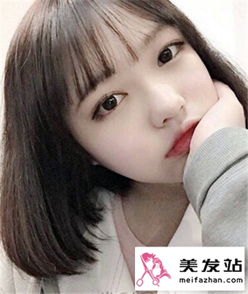 热荐女生清爽气质中短发发型 韩范十足的齐肩短发