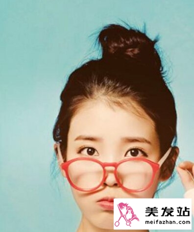 IU李智恩 花苞头 发型图片