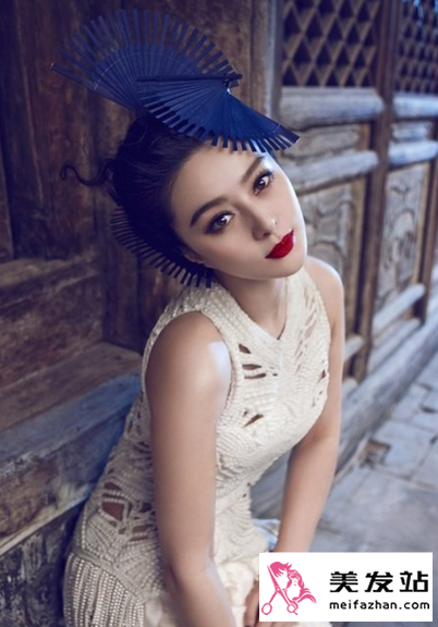 范冰冰婚纱照发型