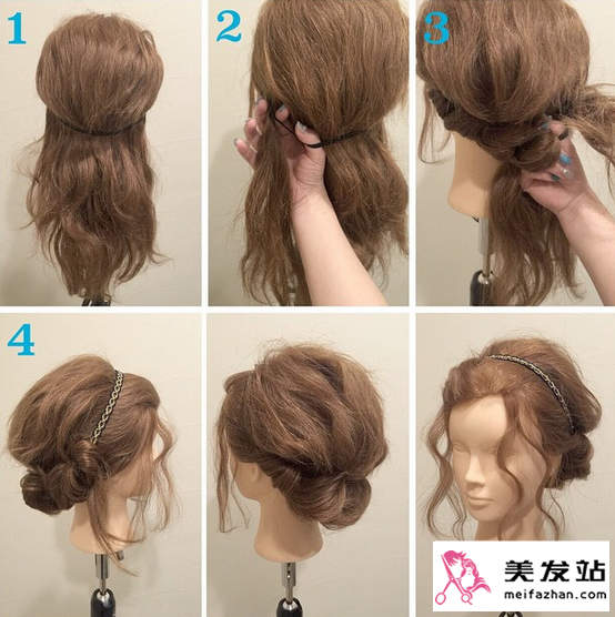 职场盘发教程