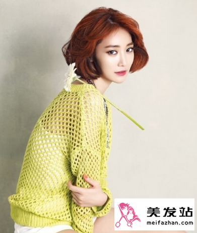 圆脸,短发,显瘦
