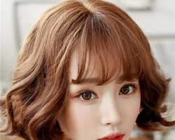 亚麻染发流行发型 内扣短发BOBO