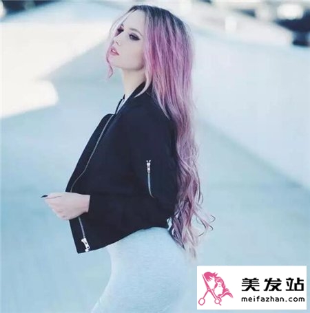梦幻粉紫色染发