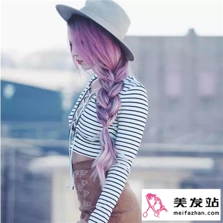 梦幻粉紫色染发