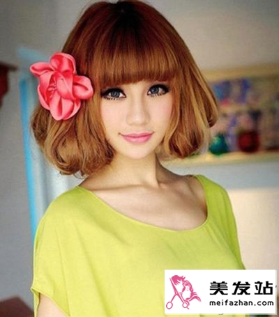 短发发根梨花烫 2016年短发梨花烫图片