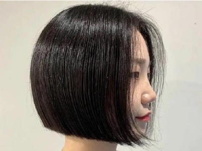 韩式一刀切短发 免打理直短发