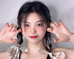 气质丝带扎发 温柔减龄巨文艺