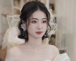 甜美短发新娘造型 清新优雅超好看