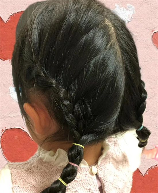 儿童女孩子绑头发教程图片