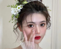 夏季人气新娘发型 鲜花新娘发型美翻天