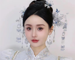 最新新中式新娘发型 清新减龄颇有少女感