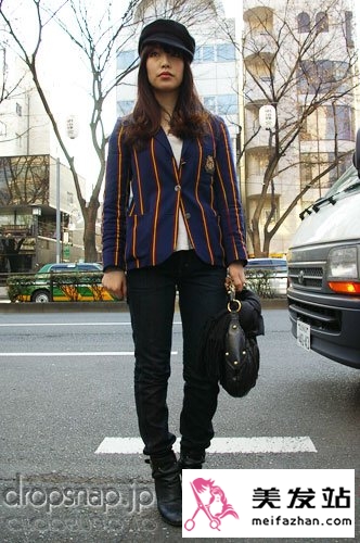  日本VS欧美街拍行人MM发型妆容 