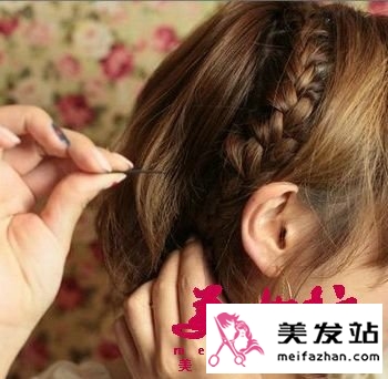 可爱短发DIY编发发型