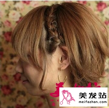 可爱短发DIY编发发型